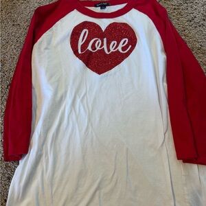 Sport-Tek Red and White Raglan Shirt